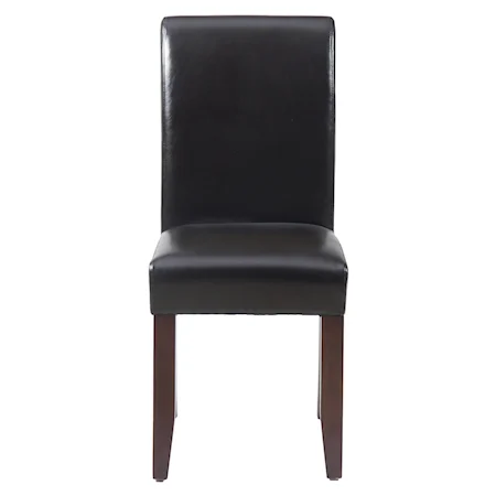 Chestnut Bonded Leather Side Chair